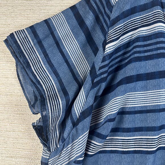 Avenue Womens SZ 26/28 Blue & White Striped Capsule Coastal Everyday Basic Dress - Picture 3 of 13